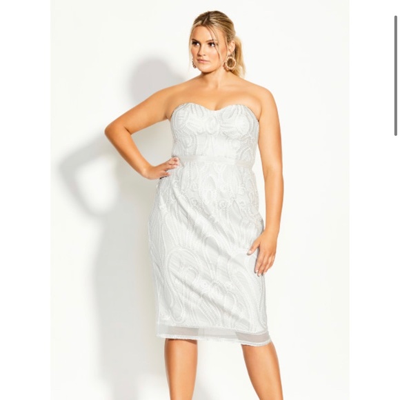 City Chic Dresses & Skirts - City Chic Antonia Dress - Ivory size 22 “XL”